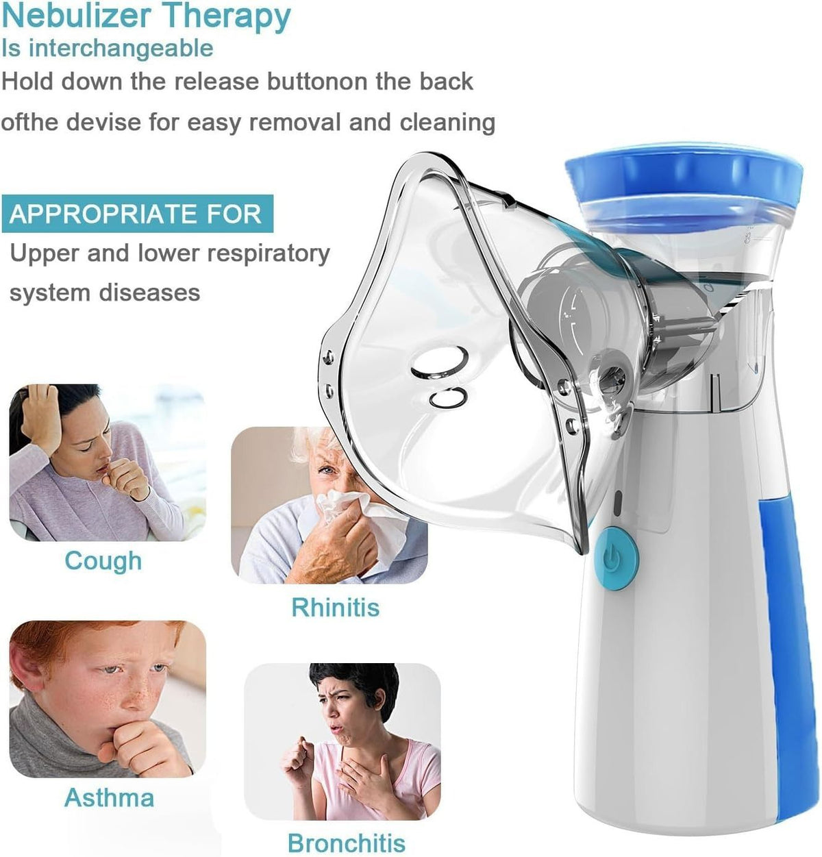 Portable Mesh Nebulizer For Kids And Adults - Health Accessory Designed For Respiratory Care And Daily Medical Routine